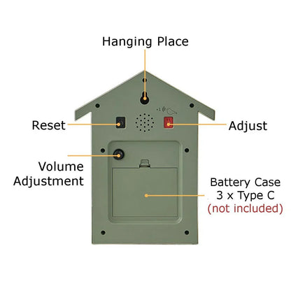 BowLift | Modern Cuckoo Wall Clock – Elegant Minimalist Design with Hourly Cuckoo Sound
