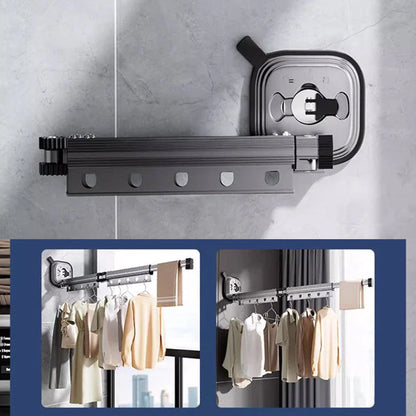 Wall-Mounted Foldable Clothes Drying Rack with Suction Cup | Bowlift