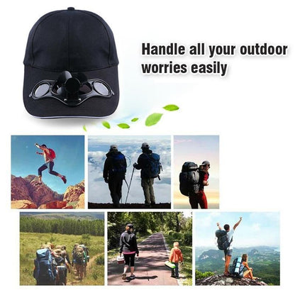 Solar-powered cooling cap
