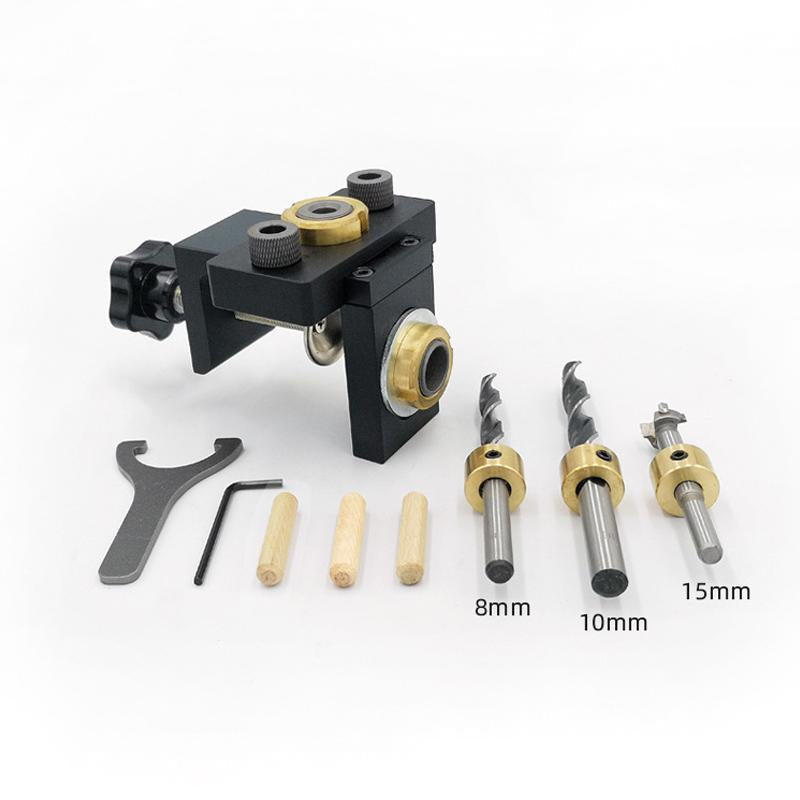 Skanto | 3-in-1 Adjustable Woodworking Drill Locator Clamp Tool