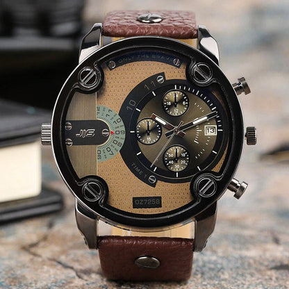 Skanto | Men's Fashion Large Dial Steel Bracelet Watch
