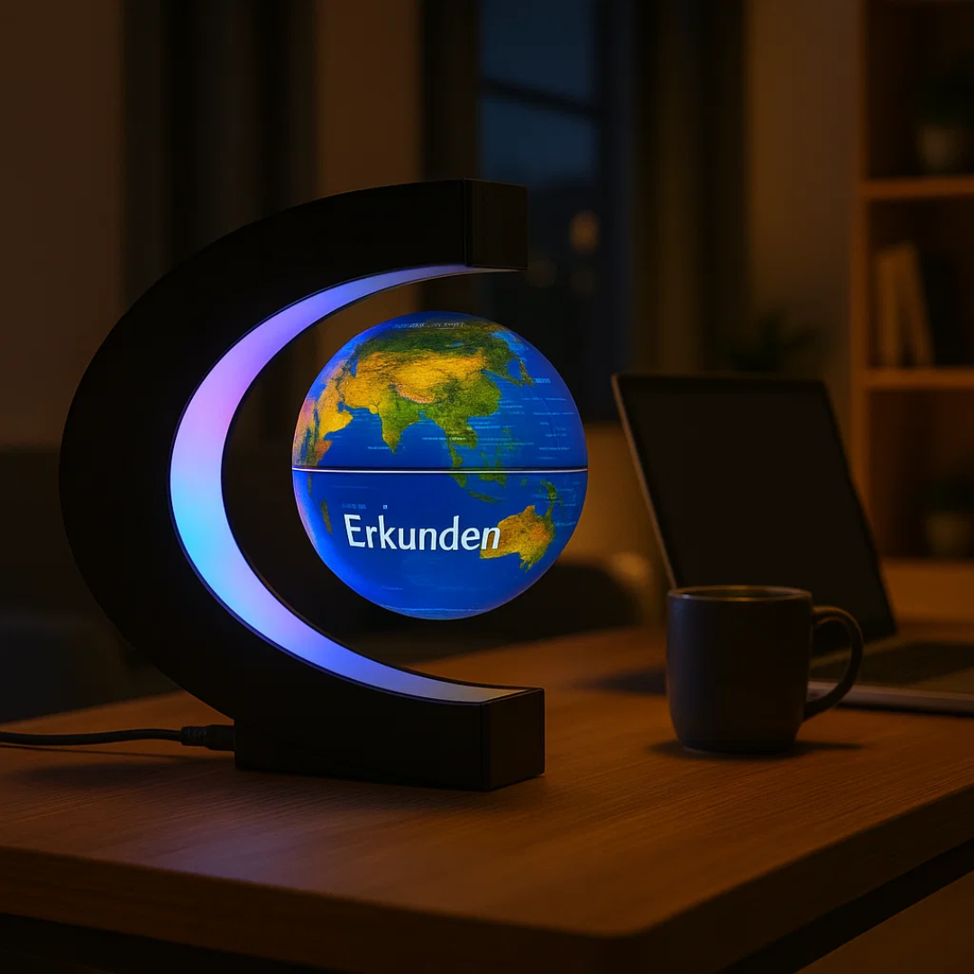AstroGlobe LED World Globe – Floating Globe Lamp with Magnetic Suspension