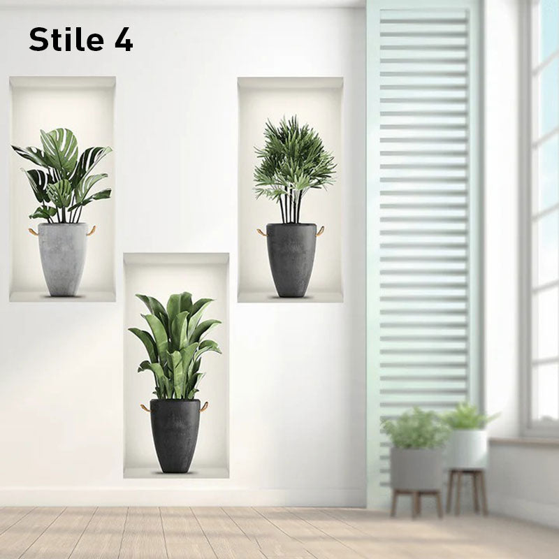 Skanto | Self-Adhesive 3D Plant Wall Stickers