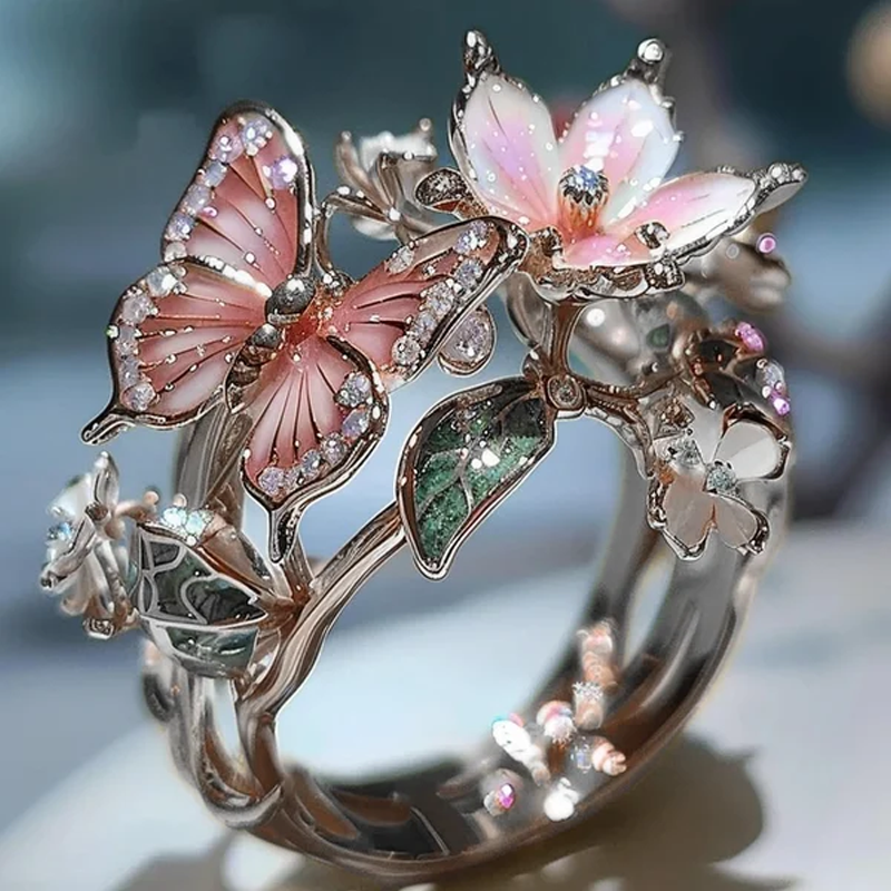 Butterfly flower ring | Bowlift