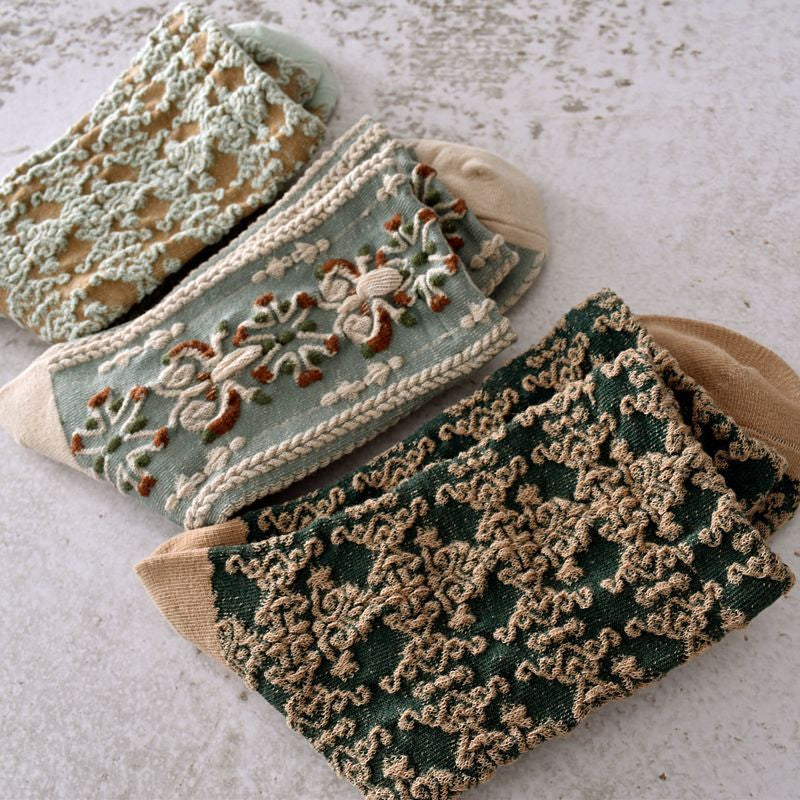 Skanto | Women's Floral Cotton SOCKS