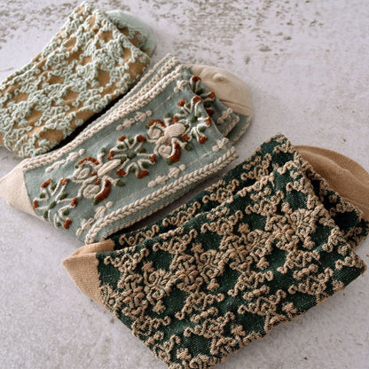 Skanto | Women's Floral Cotton SOCKS