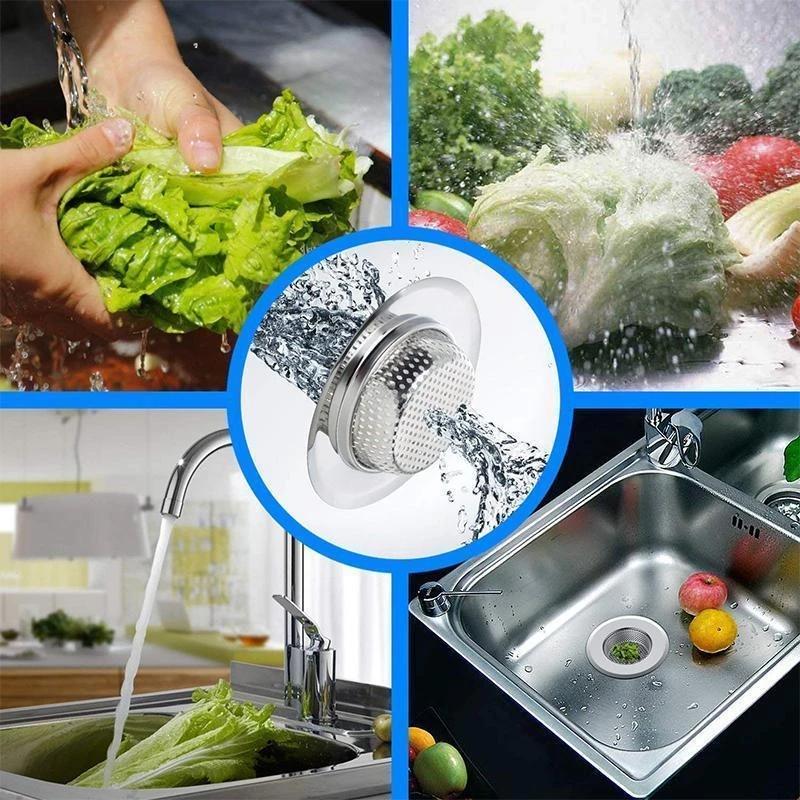 Stainless steel kitchen sink filter