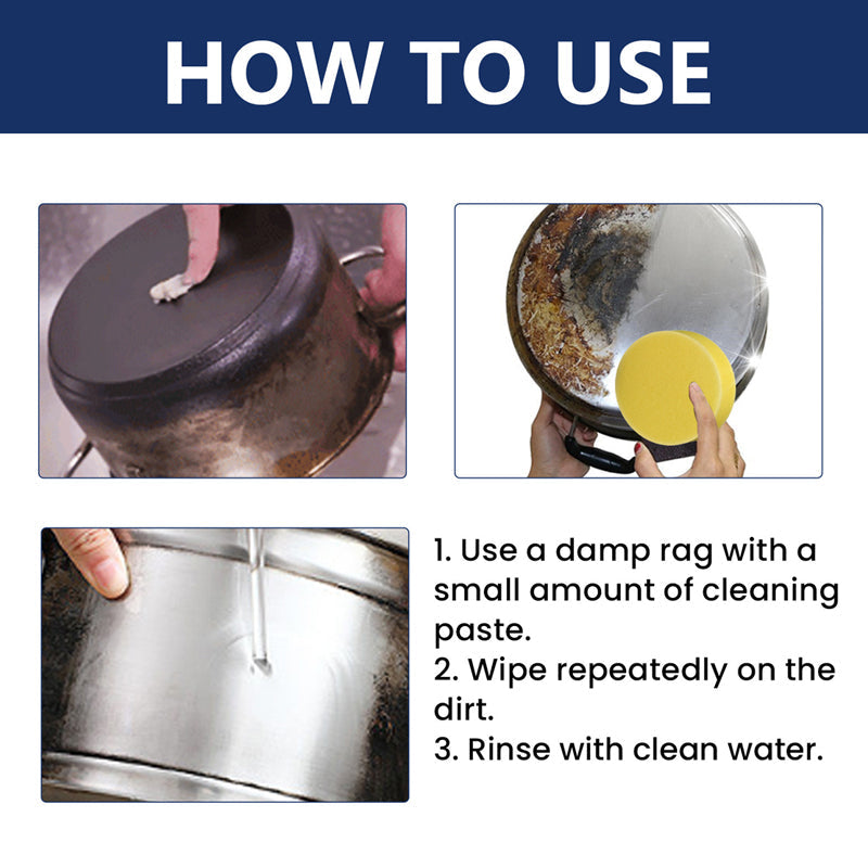Stainless steel spot cleaning wax