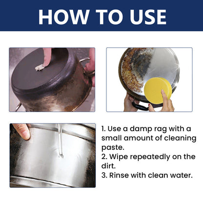 Stainless steel spot cleaning wax