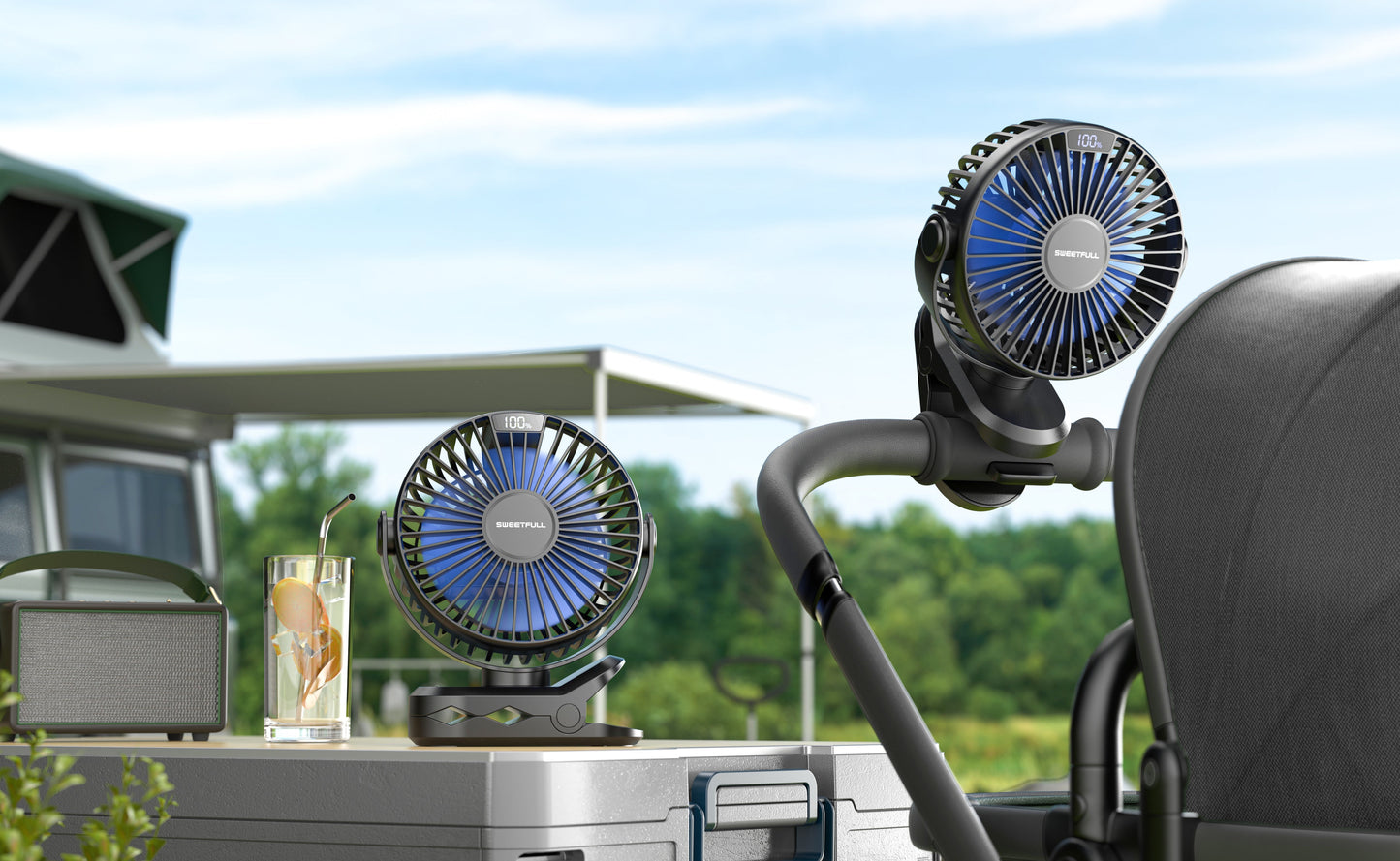 Portable Clip-On Fan - Battery-Operated Stroller Fan | Karnz