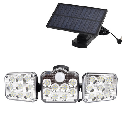 Skanto | Solar LED Floodlight with Motion Sensor – 3-Beam Outdoor Lighting for Garden, Driveway, and Garage