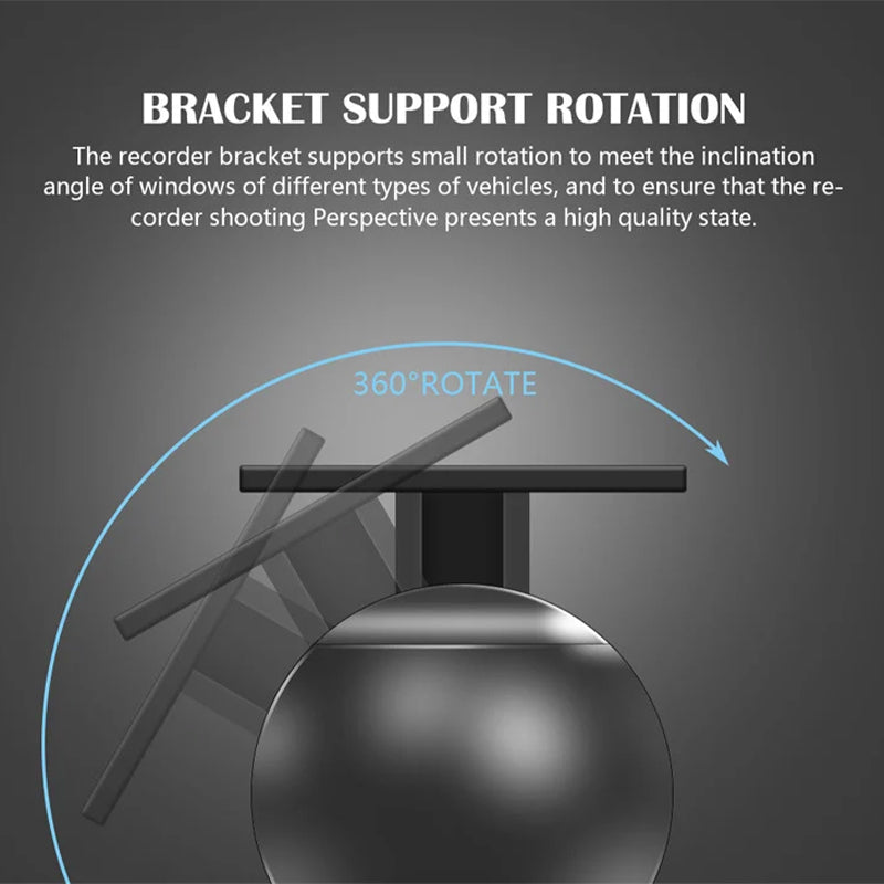 BowLift | 1080P HD Mini ADAS Dashcam with 360° Rotating Function