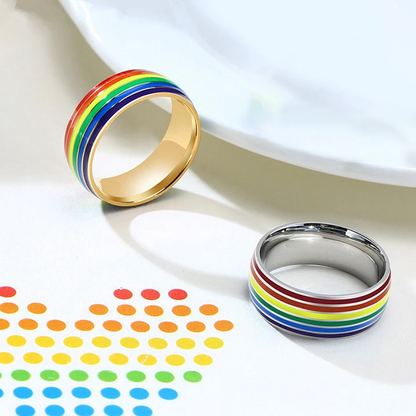 BowLift | Titanium Rainbow Ring