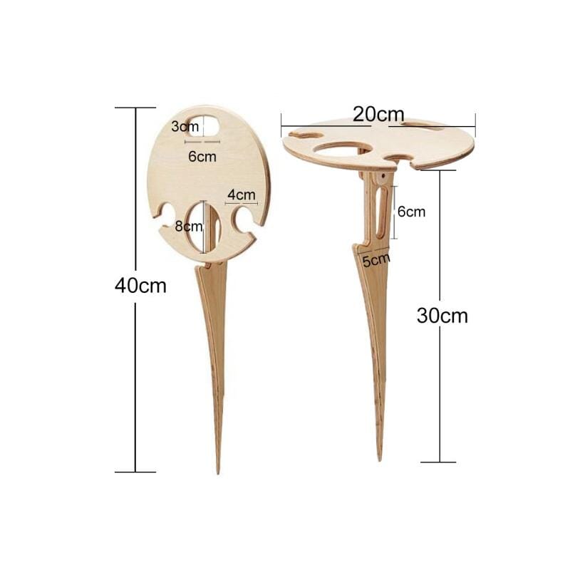 Portable outdoor wine table