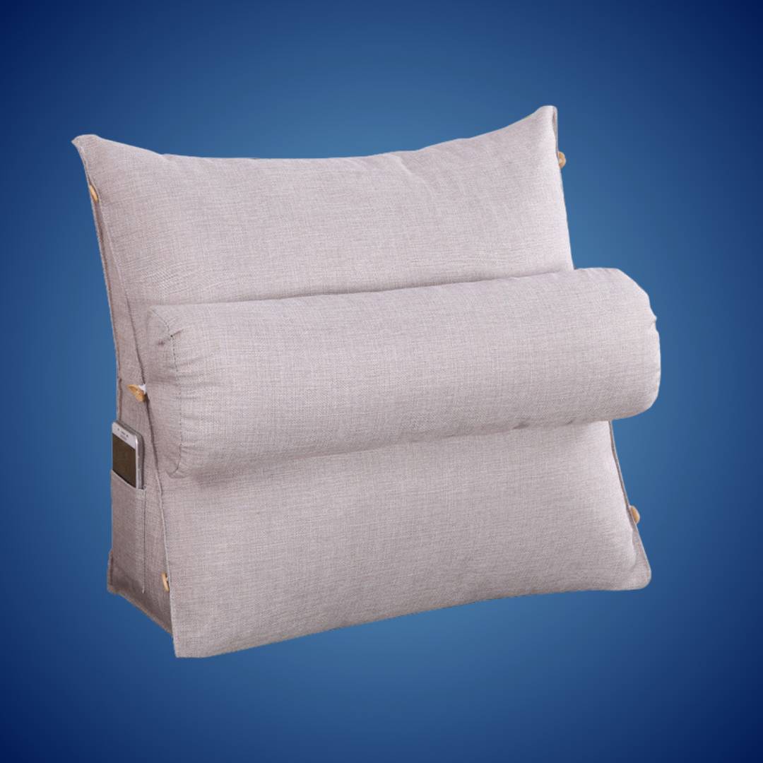 LoungeEase | Backrest Pillow for Reading and TV - Lumbar Support Adjustable Bed Pillow - Comfort Posture - Versatile Use Pillow Bowlift
