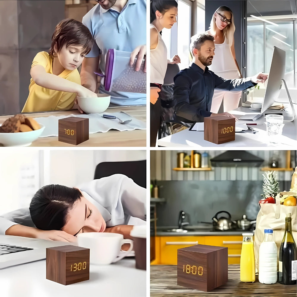BowLift | Modern Cube LED Alarm Clock
