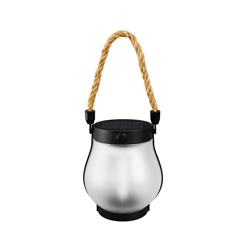 BowLift | Solar Outdoor Hemp Rope Flame Lamp