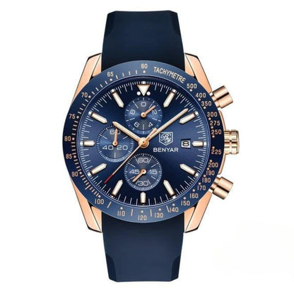 Skanto | Men's Water-Resistant Quartz Watch with Leather Strap
