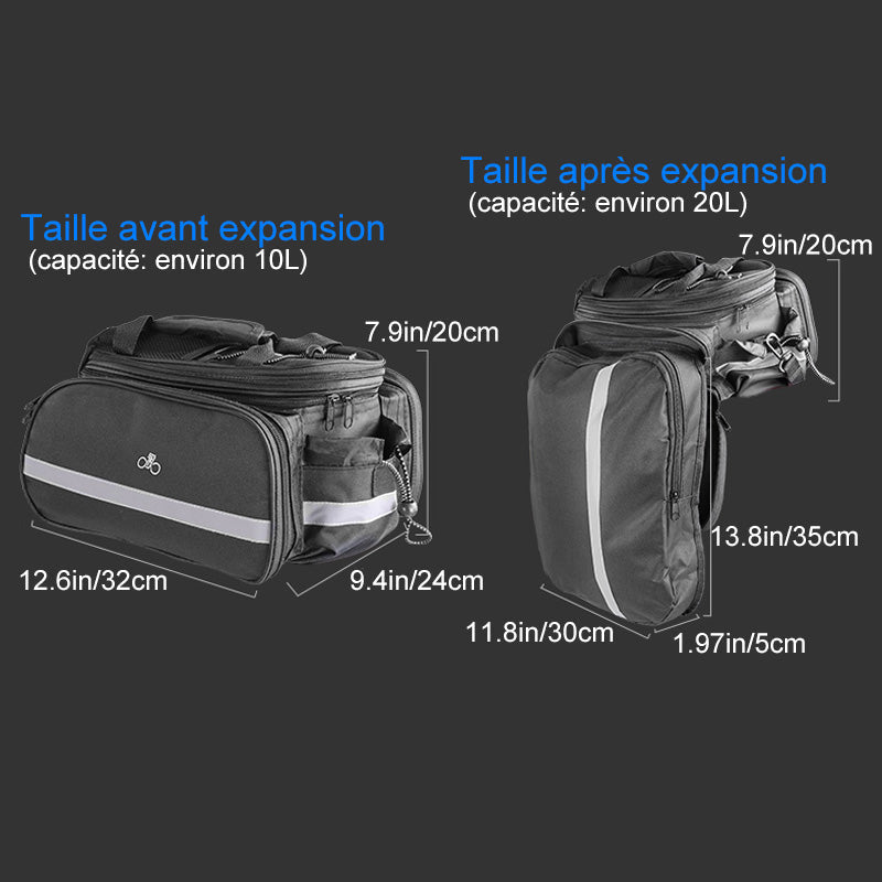 Foldable storage bag for the bicycle rear seat | Karnz