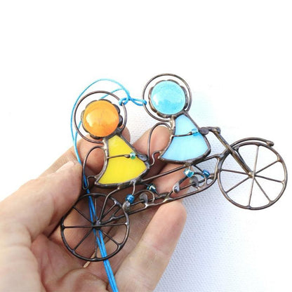 Skanto | Handmade Glass Sun Catcher Angel – Window Decoration 14x10 cm
