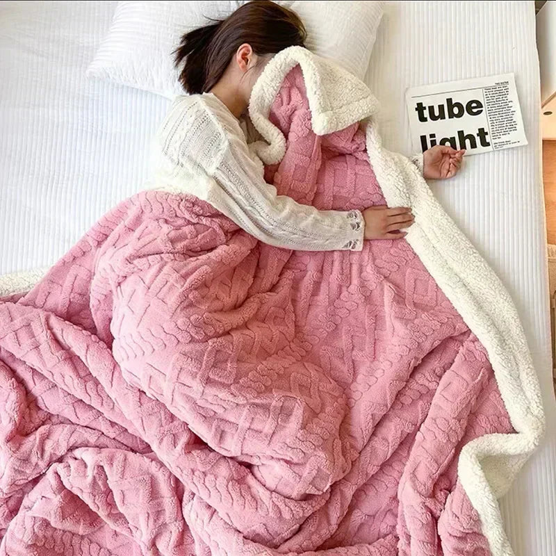 BowLift | WarmWool Thick Lambswool Blanket Winter Comfort and Warmth