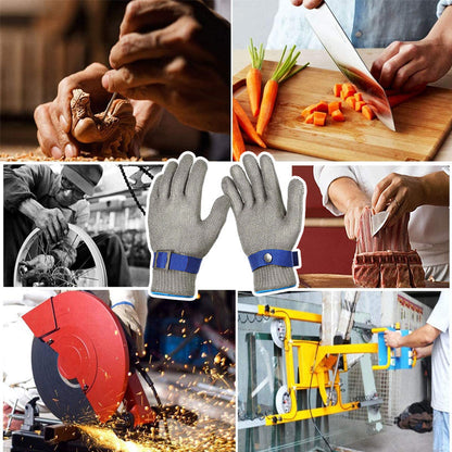 Stainless steel mesh metal laboratory protective gloves