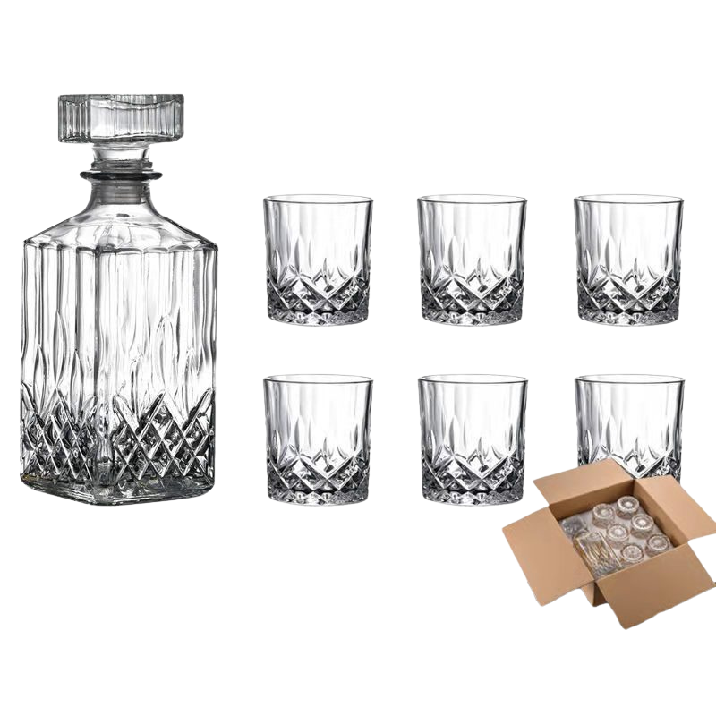 Skanto | RoyalPour - 7-Piece Whiskey Decanter Gift Set