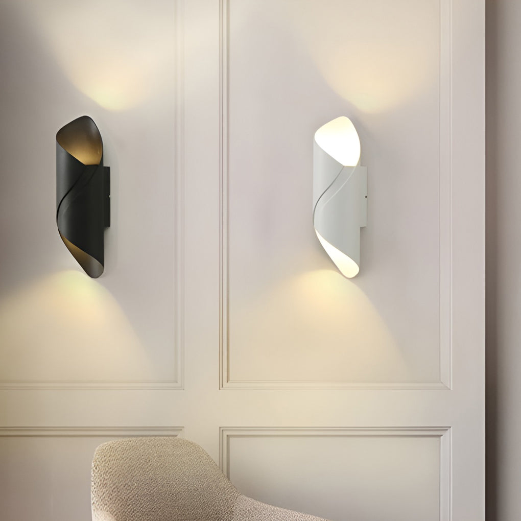 BowLift | Wall light modern black aluminium outdoor sconce