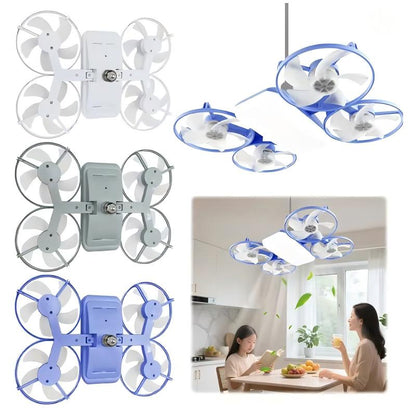 Modern ceiling fan with four blades and light | Karnz