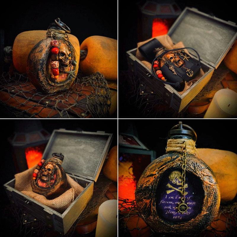 Skull Pirate Rum Resin Bottle | Brehn