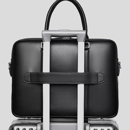 BowLift | Manhattan Leather Business Laptop Briefcase Crossbody Handbag
