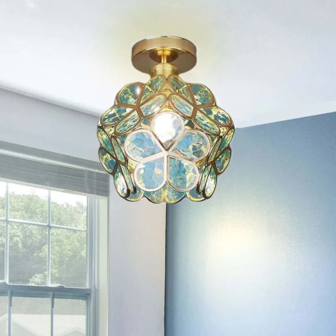 Skanto | Luxury Glass Flower Ceiling Lamp