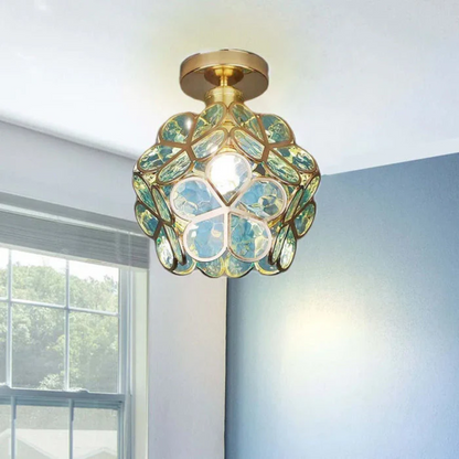 Skanto | Luxury Glass Flower Ceiling Lamp