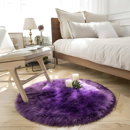 Round Plush Bedroom Floor Rug | Karnz
