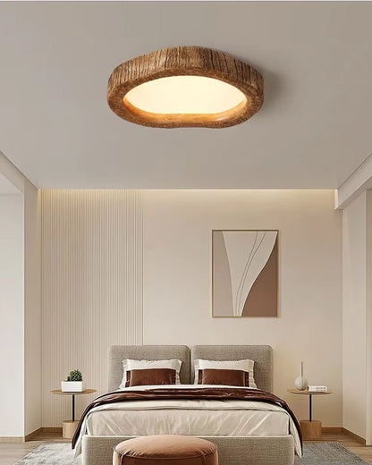 Skanto | Wood & Subtle Glow Ceiling Lamp