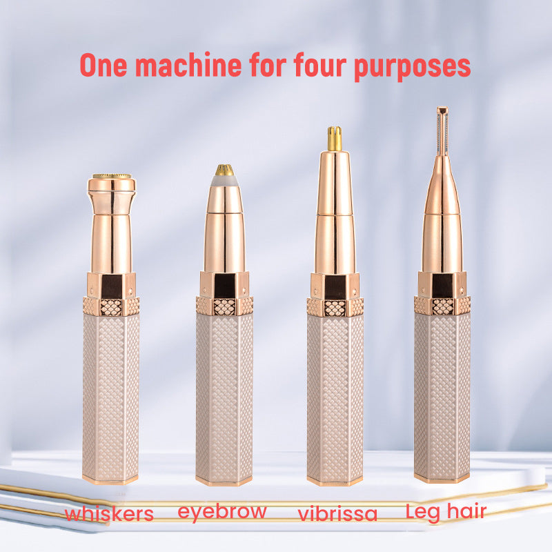 Skanto Skanto | 4-in-1 Electric Facial Razor for Women, Full Body Epilator Rechargeable Eyebrow Nose Bikini Zone Hair Clipper