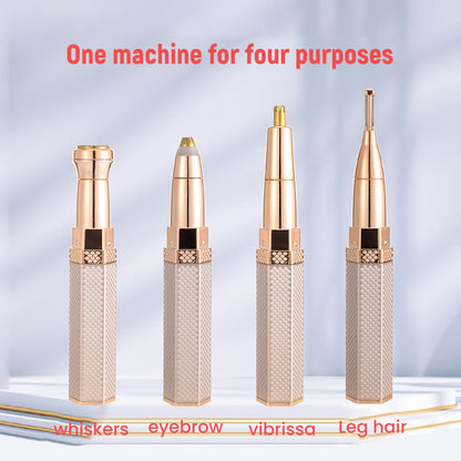 Skanto Skanto | 4-in-1 Electric Facial Razor for Women, Full Body Epilator Rechargeable Eyebrow Nose Bikini Zone Hair Clipper