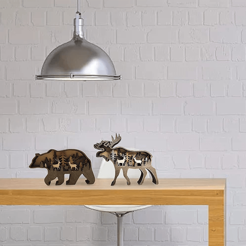 3D Creative Wooden Animal Carving Handcraft Gift | Bowlift