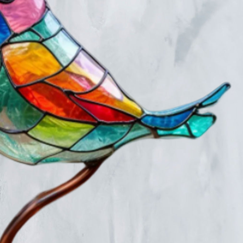 BowLift |Bird on Branch Metal Painted Desktop Ornament