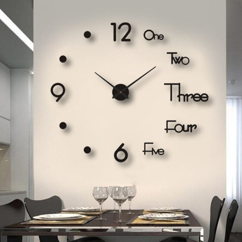 BowLift | Wall Clock Large Modern Home Decor Style