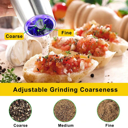 Automatic Electric Gravity Induction Salt and Pepper Grinder | Bowlift