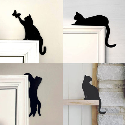 Skanto | Black Cat Door Corner Sign Decoration