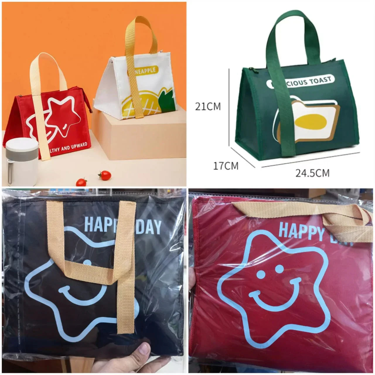 Cartoon Insulated Thermal Food Lunch Bag Bowlift