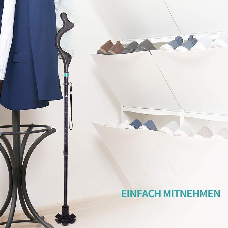 Foldable and retractable walking stick