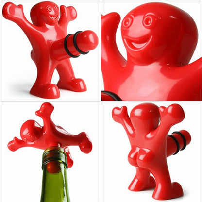 Happy Man Corkscrew - Bottle Opener, & Wine Stopper | Bowlift