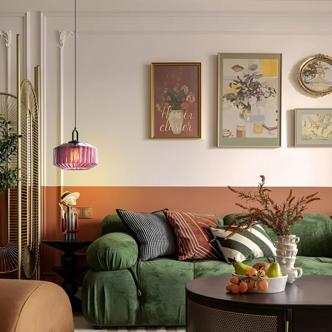 Skanto | Retro Colored Glass Pendant Lamp