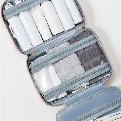 BowLift | Travelique Travel Cosmetic Organizer | Compact & Water-Repellent | With 4 Compartments & 360° Hook | For Women & Men