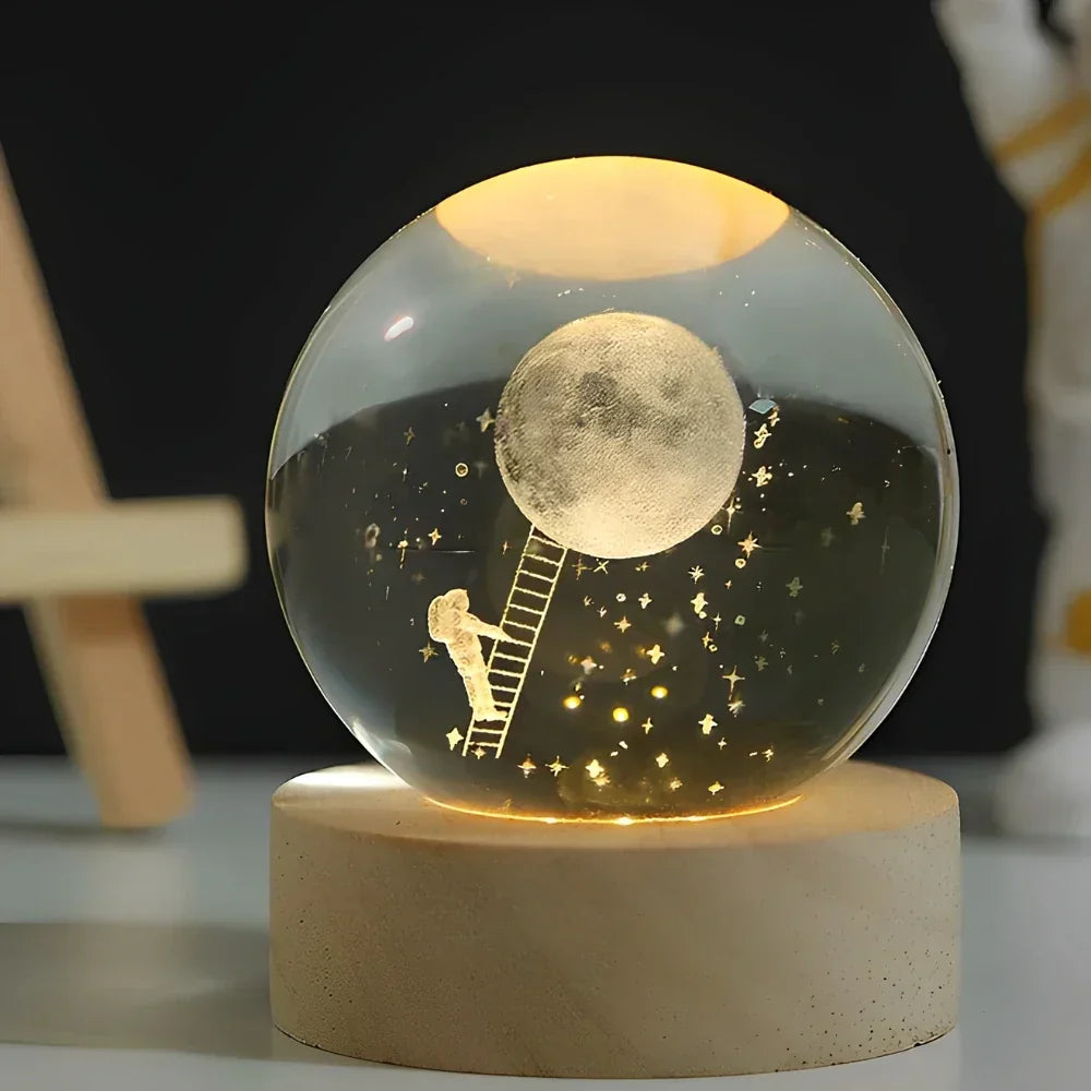Skanto | LED Night Light with 3D Crystal Ball