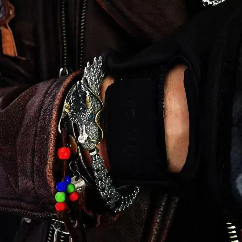 Skanto | Silver Handmade Dragon Chain Bracelet
