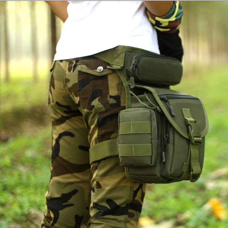 Waterproof tactical nylon waist bag for men, leg bag, travel bag
